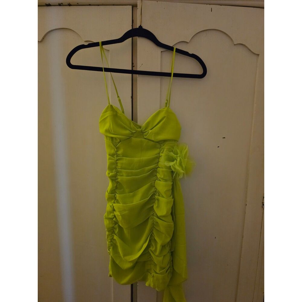For Love & Lemons Lorlai Lime mini dress XS - Picture 2 of 3